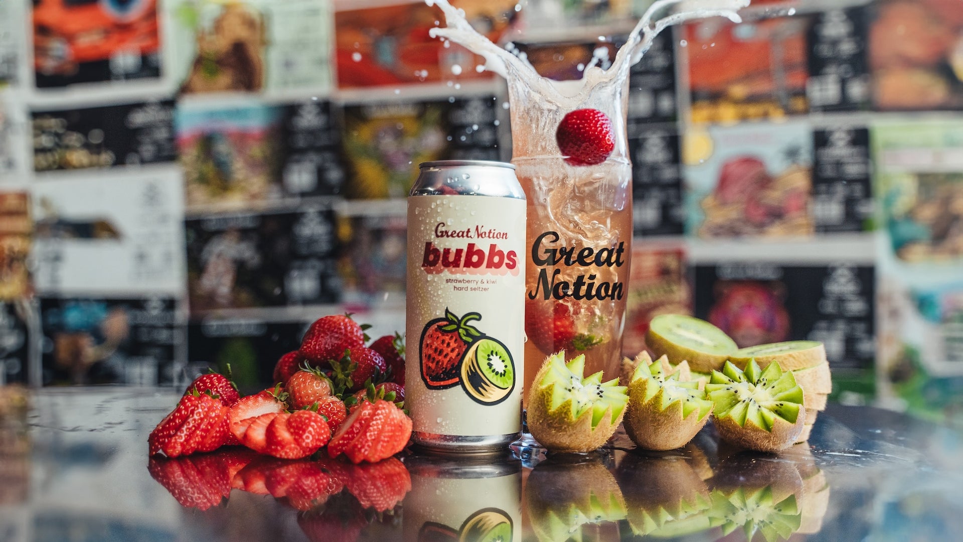 Bubbs (Strawberry Kiwi) Hard Seltzer and more Great Notion Tasting